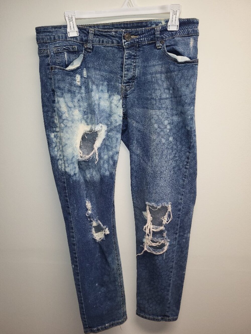 Distressed Boyfriend Jeans Size 28 Bluenotes Tomboy
